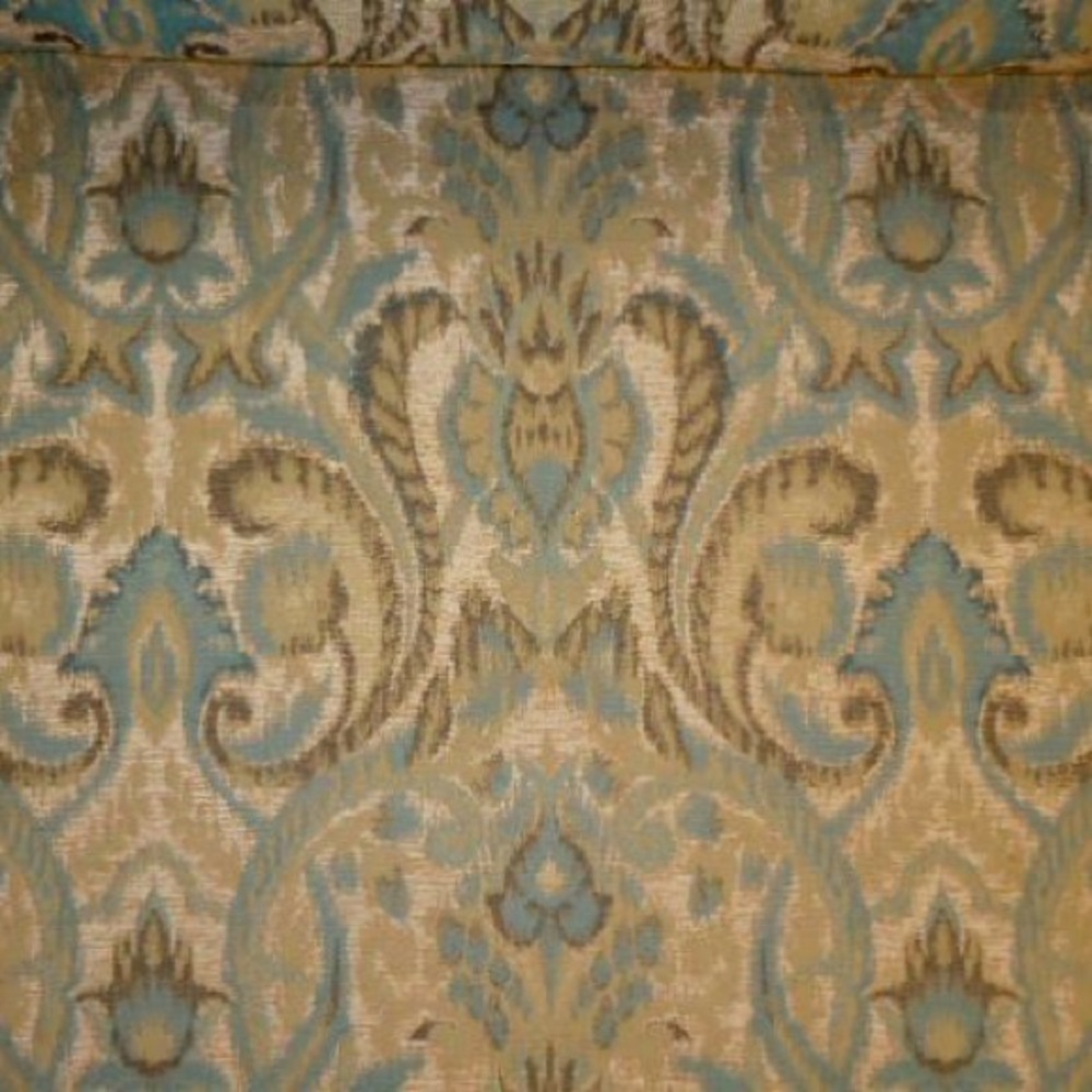Coronado Color Teal Chenille Bohemian Fabric